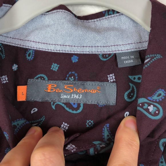 Ben Sherman Men's Button Down Shirt Sz L - Picture 5 of 8